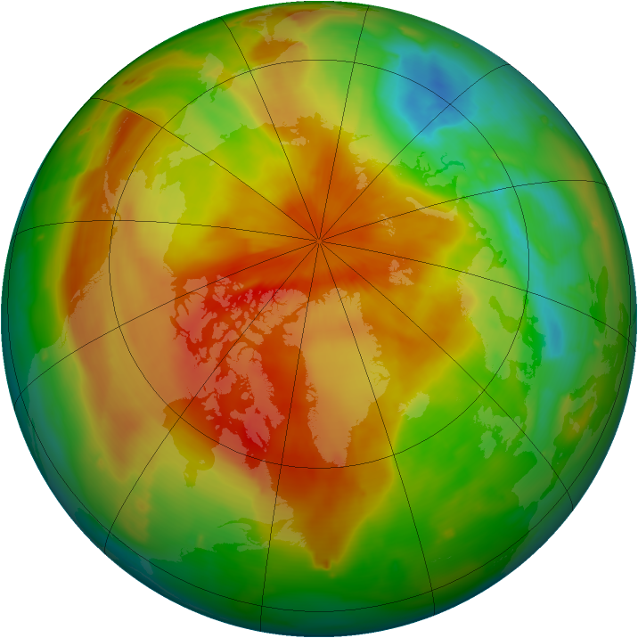 Arctic ozone map for 16 April 2011